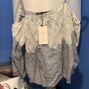 Zara lace detail trendy shirt